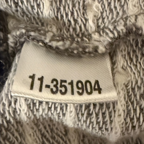 Ann Taylor Women’s M Gray Polka Dot Sweatshirt Top Navy Collar Layered Look - Picture 5 of 7